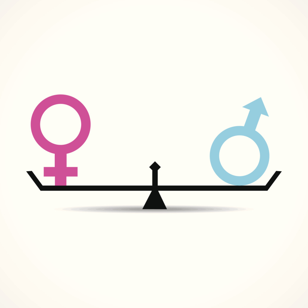 Male and female equality concept